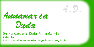 annamaria duda business card